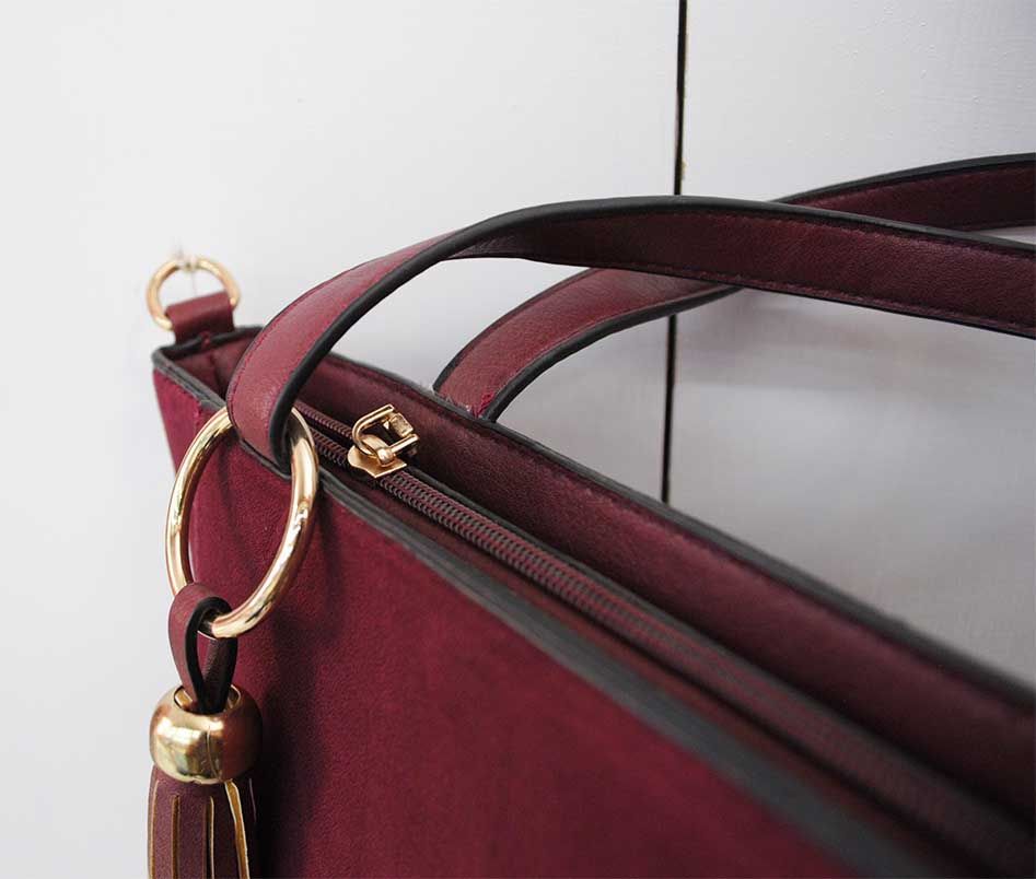 Bolso granate antelina - Imagen 3